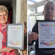 Shaftesbury Rotary’s covid-19 heroes, Jenny Franks and Peter Cockburn