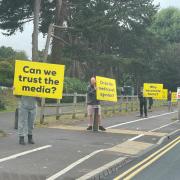 Covid protests on Southampton Road