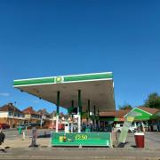The BP petrol station on Wilton Road, Salisbury