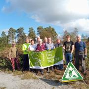 Avon Heath Country Park volunteers and staff celebrate getting Green Flag Award