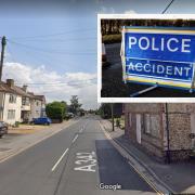 A car and motorcycle have been involved in a crash at A342/High Street. Google Maps image.
