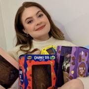 A selection of Aldi's Easter egg range for 2022, pictured with a self-confessed chocaholic