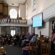 The public meeting in Salisbury Methodist Church for co-ordinating the city's response to hosting refugees.