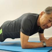 Gus Yee, 73, won the Downton Leisure Centre April Plank Challenge, holding the position for eight minutes, 37 seconds.