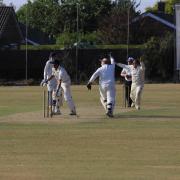 Andover centurion Thaura Watta Waduge stumped by Ian Tanner from James Taylor's bowling