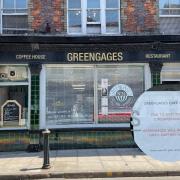 Greengages in Salisbury and the closure sign (credit: Richard Avery)