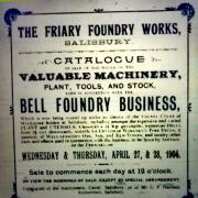 An advert for the 1904 sale of the Friary Foundry Works in Salisbury