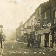 Winchester Street showing the Coach and Horses pub on the left.