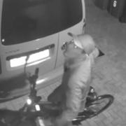CCTV image of man viewing the van