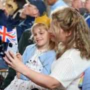 Residents enjoy watching Coronation at Salisbury Cathedral
