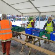 The people of Salisbury arrived at Market Place on Monday, May 8, to donate food for the King's Big Help Out to mark the Coronation.