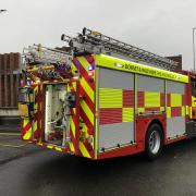 Fire engine at Culver Street Car Park on Monday, May 8.