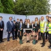 The Burgate School buries a time capsule at Forest Edge