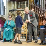 Hamish Ogston was guest of honour for Salisbury Cathedral School's end-of-year prizes.