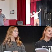 Rehearsing for HMS Galactica From left to right Jacob Hulland, Tom Parker, Shahna Astill and Jasmine Atkins-Smart