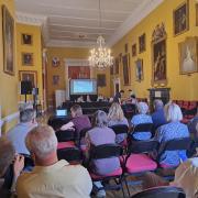 Inside Salisbury Guildhall for the city council planning meeting on August 21.
