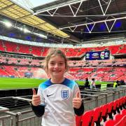Arsenal Academy prospect Poppy (8) at Wembley Football Stadium