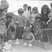 West Moors Play Group Fair, October 6, 1973.