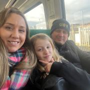 Mark Hillier, wife Holly and daughter