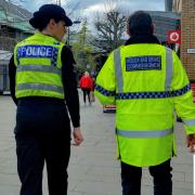 PCC & Sgt Davies on patrol in Swindon