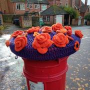 Postbox topper as part of Orange the World' ' campaign