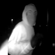 Police want to speak with this man in connection with a burglary.