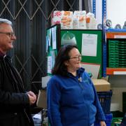Bishop Stephen visits Salisbury Foodbank