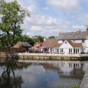 Owners and staff at The George in Fordingbridge are on 'flood watch' as the waters of the River Avon remain high.