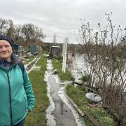 Maggie Crowther was dismayed by the flooding of the allotments