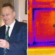 Cllr Sample and photo of thermal imaging of cold spots