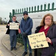Cllrs Jack Davies, Mark Clark and Caroline Rackham have opposed proposals to close the nearby recycling centre.
