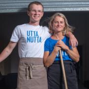 Katie Sargent with her son George Sargent-Childs, the duo behind Utta Nutta