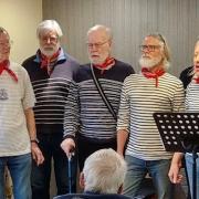 The Navy Larks performed a variety of sea shanties at Milford House Care Home.