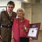 Nicola Trahan was awarded Parachute Wings by Brigadier Nick Perry at Middle Wallop Museum in 2017.