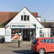 The windows of Morrisons Daily were smashed.
