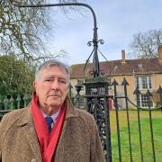 Terry Byrne, chairman of Salisbury Cathedral Close Preservation Society, objects the plans for Leaden Hall.