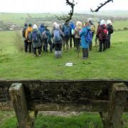 The Moonrakers Walkers made a seven-mile trek to a bench honouring a members who died in 2022.