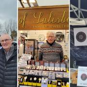 Salisbury Market traders and members of the public have differing views on possible changes to the market layout. From left to right, Mike Withers and wife Rachael, Michael Rose of Roses of Salisbury and Darren Barrett of Swedish Baking Studio Romsey.