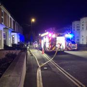 A fire started in the kitchen of a house in Devizes Road last night.