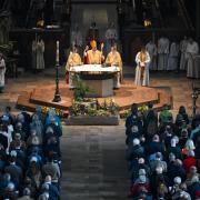 Easter Day Eucharist service Salisbury Cathedral photo Finnbarr Webster