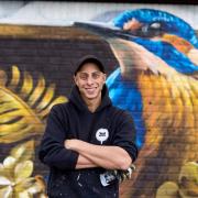 Krishna Malla was tasked with painting five murals on the central car park toilet block.
