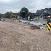 Work at Salisbury's coach park have been delayed due to flooding.