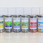 The selection of teas at Birchall Tea Factory