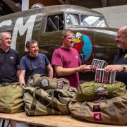 L-R: Guy Coghlan, Kev Stapleton, Neil Hansler, Mark Jewell (RAF Survival Equipment Association and BDAC Survival Equipment Manager)