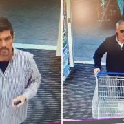 Two men in connection with a theft from Tesco