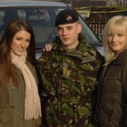 Toby Pople with Lucy Pinder and Michelle Marsh