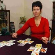 Tarot reader Sue Smith at home in Rockbourne. DA9813P1