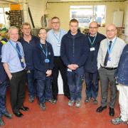 Head of Estates Terry Cropp, centre, with members of the estates team