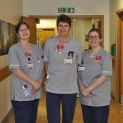 Senior nurse Fiona McCarthy, left, with fellow members of the Infection Control and Prevention Team
