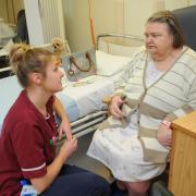 Jessica Jelfs with a patient